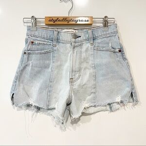Abercrombie & Fitch High Rise Cutoff Denim Shorts